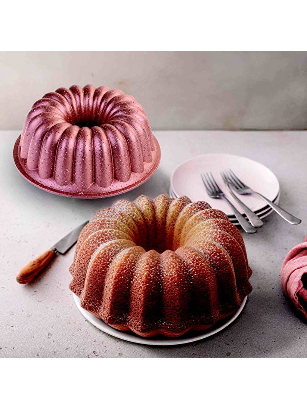 Kitchen Nirvana Kalın Dilimli Kek Kalıbı - Pembe - 24 cm