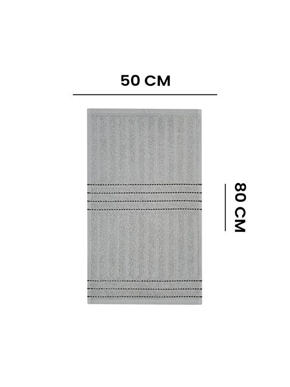 Noir Yüz Havlusu N1 - Gri - 50x80 cm-4