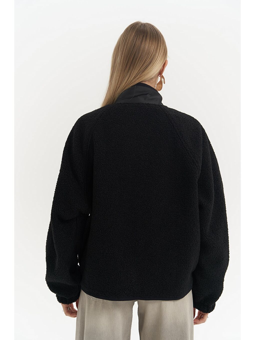 Mely Siyah Teddy Ceket-4