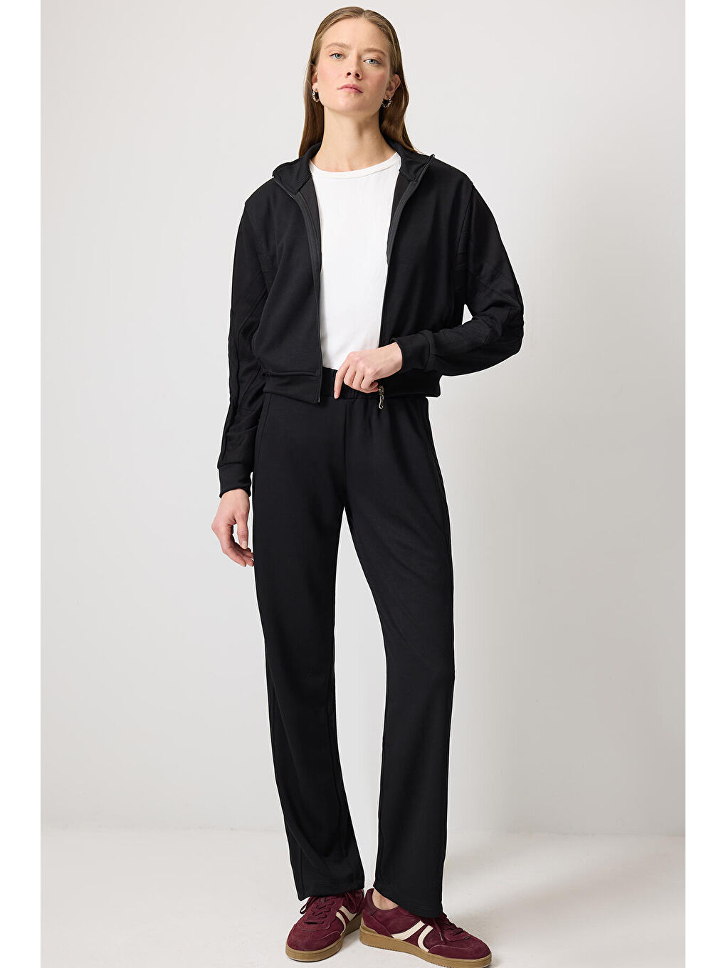 Siyah Hırka Eşofman Takım-1