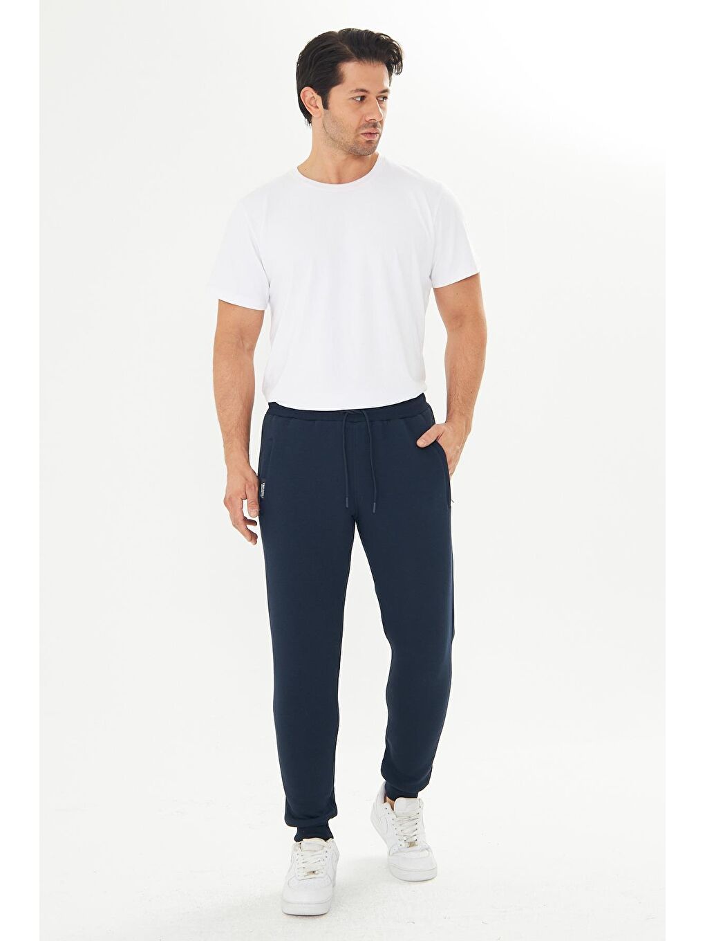 Erkek Kışlık 3 İplik Eşofman Altı Lacivert  5464-L-1