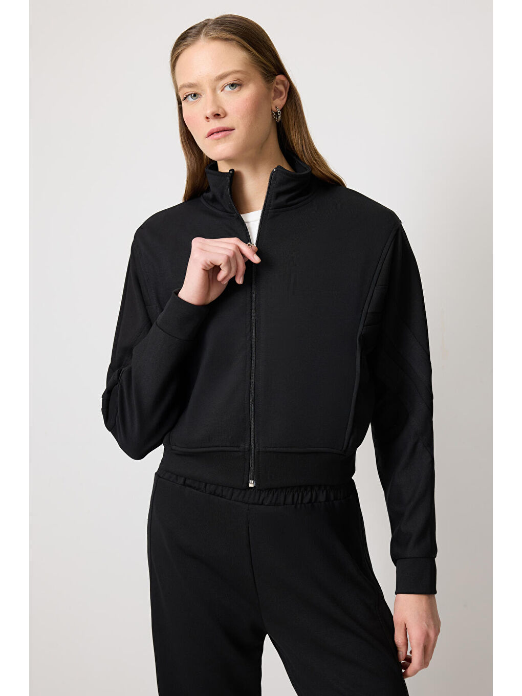 Siyah Hırka Eşofman Takım-2