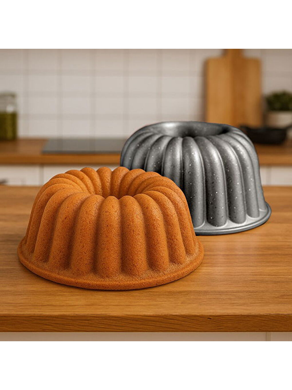 Kitchen Nirvana Kalın Dilimli Kek Kalıbı - Gri - 24 cm