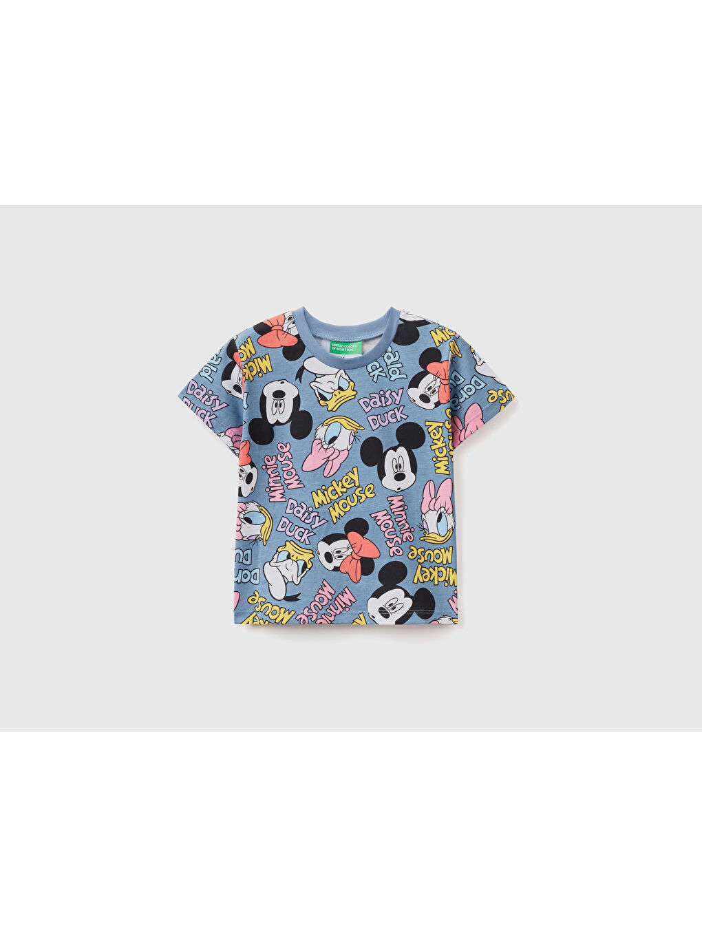 United Colors Of Benetton Kız Çocuk Havacı Mavi Mix Disney Karakter Baskılı T-Shirt