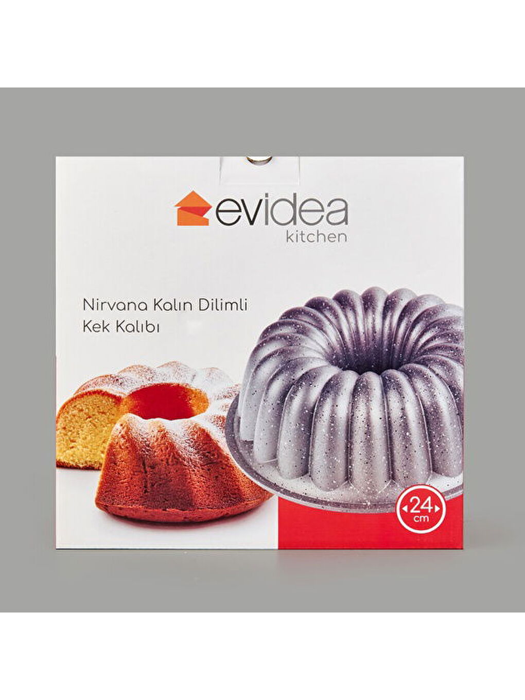 Kitchen Nirvana Kalın Dilimli Kek Kalıbı - Gri - 24 cm-6