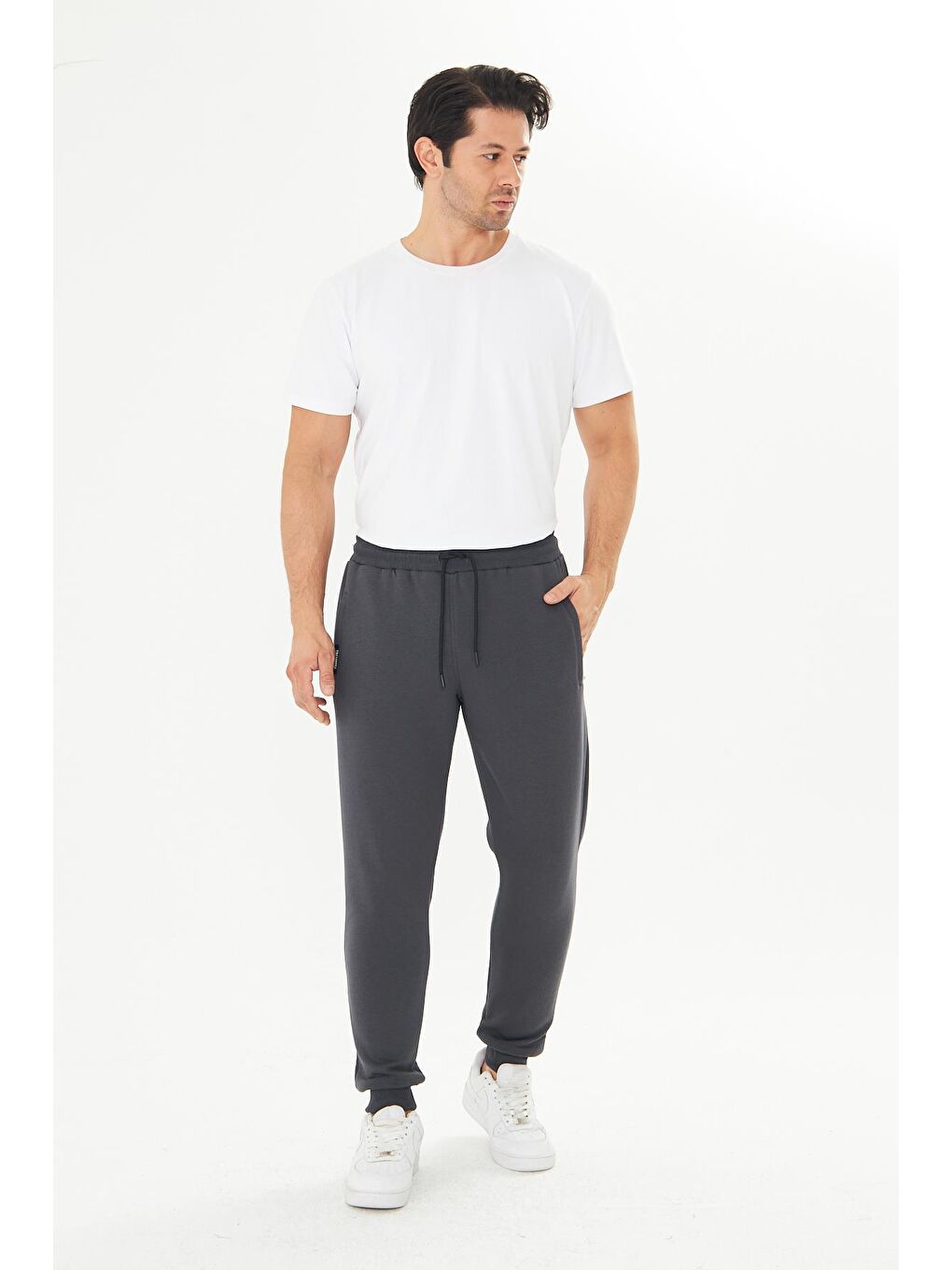 Erkek Kışlık 3 İplik Eşofman Altı Antrasit 5464-A-1