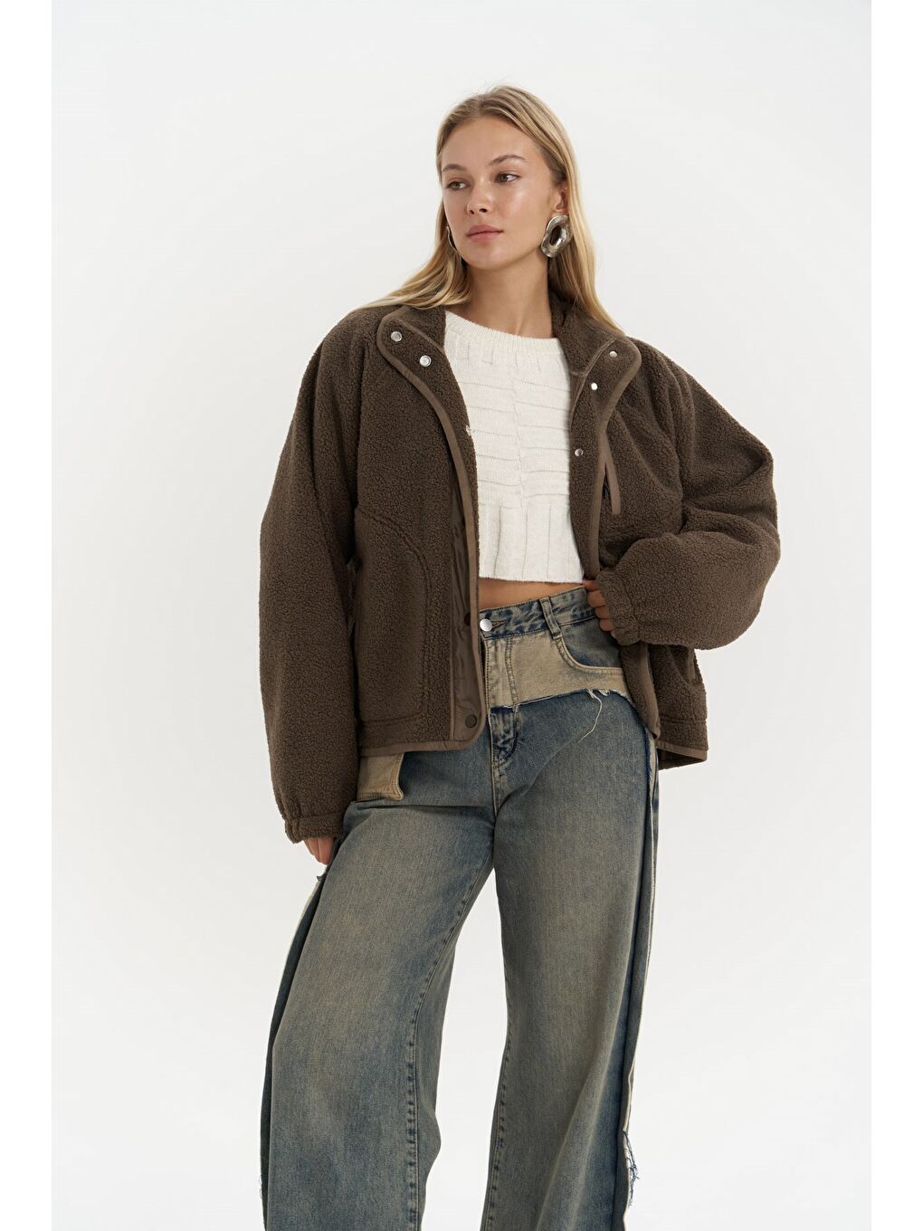 Kahverengi Mely Kahve Teddy Ceket