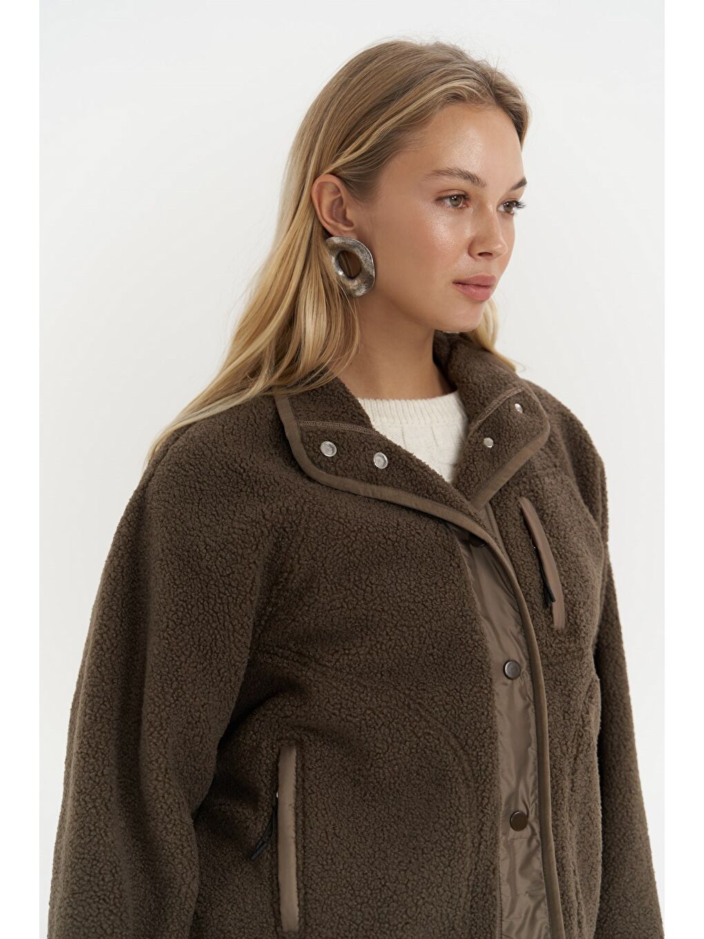 Kahverengi Mely Kahve Teddy Ceket-3