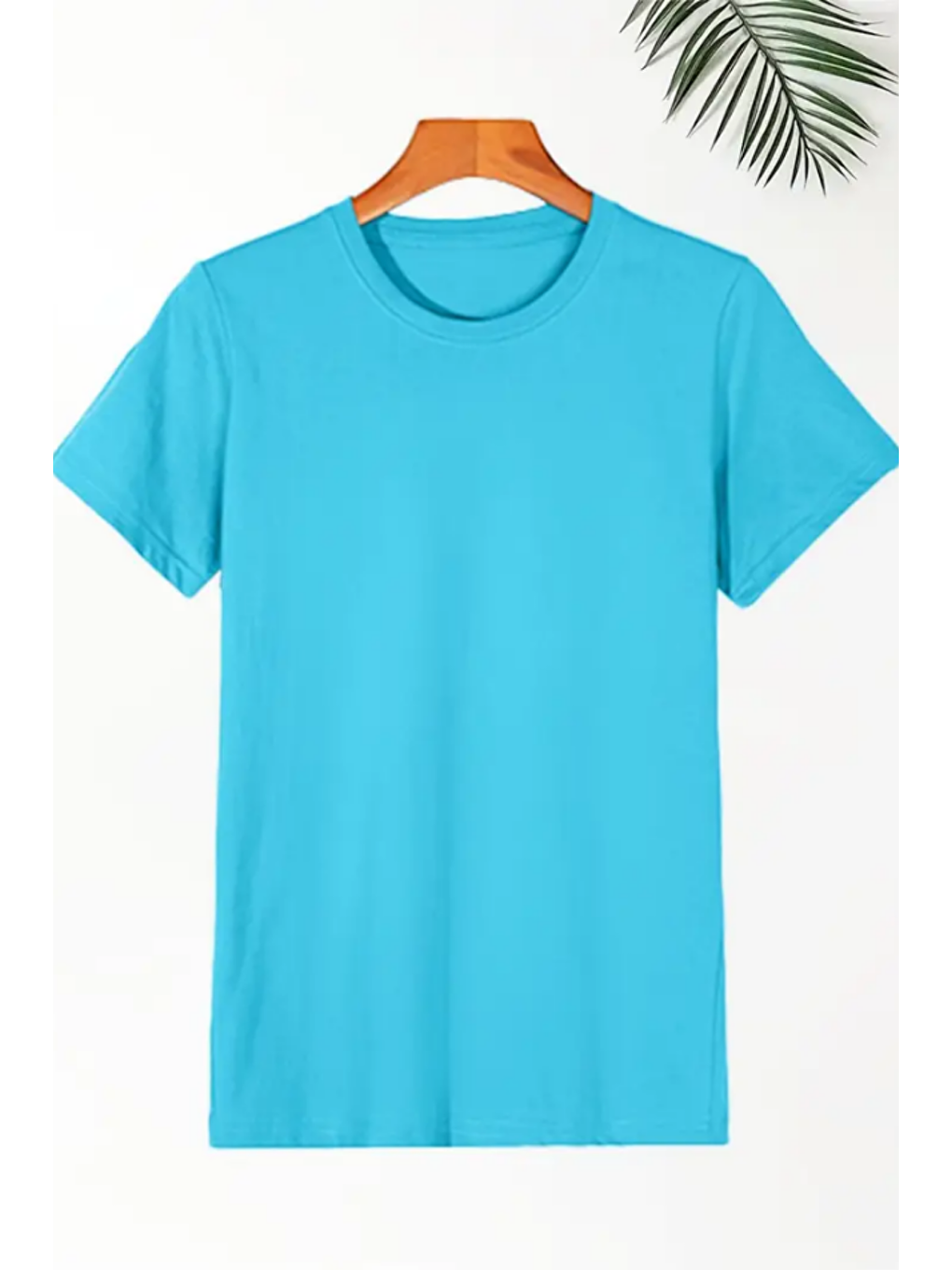 Karışık Erkek 5'Li Kırmızı-Sarı-Pembe-Mavi-Su Yeşili Slim Fit Dar Kesim %100 Pamuk Tişört-3