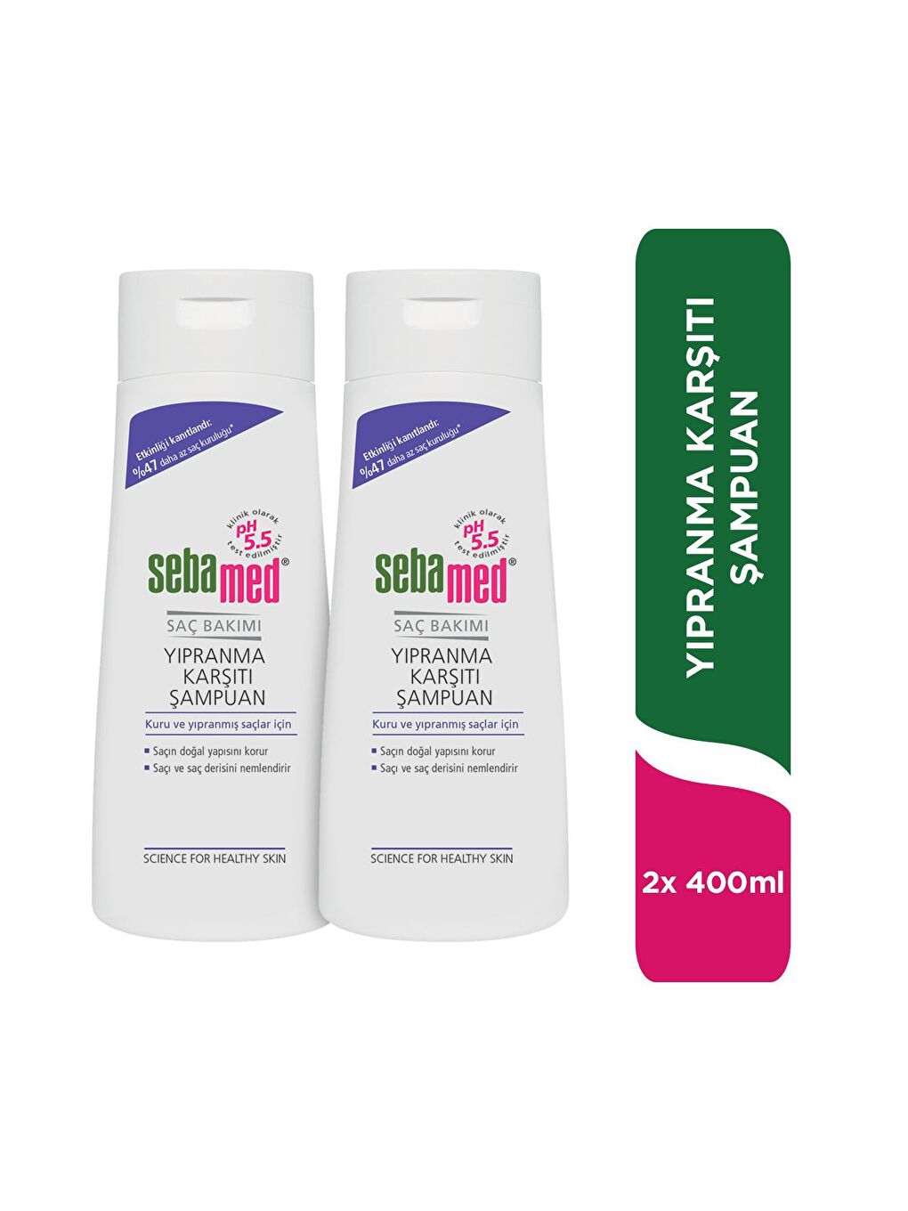 SEBAMED Renksiz Şampuan Onarım 400 ml x2