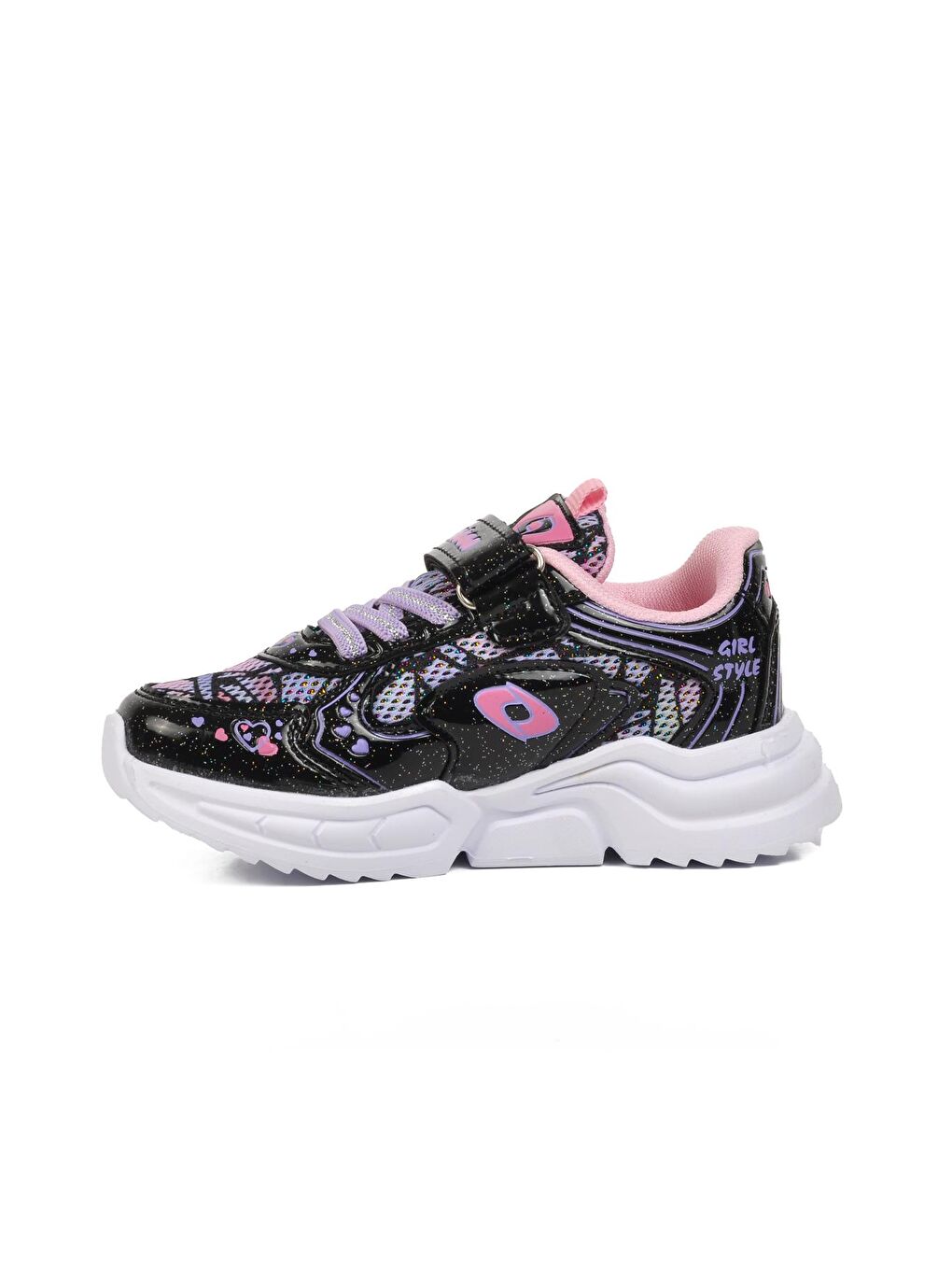 Ayakmod Siyah-Pembe Kız Çocuk Sneaker 732-P - 1