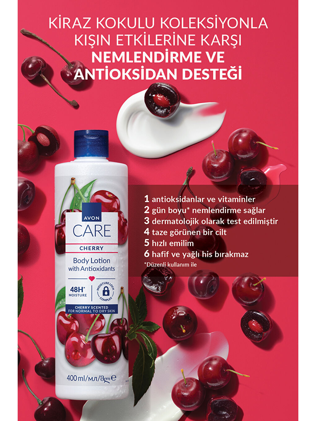 Care Kiraz Kokulu Vücut Losyonu 400 Ml. Üçlü Paket-2