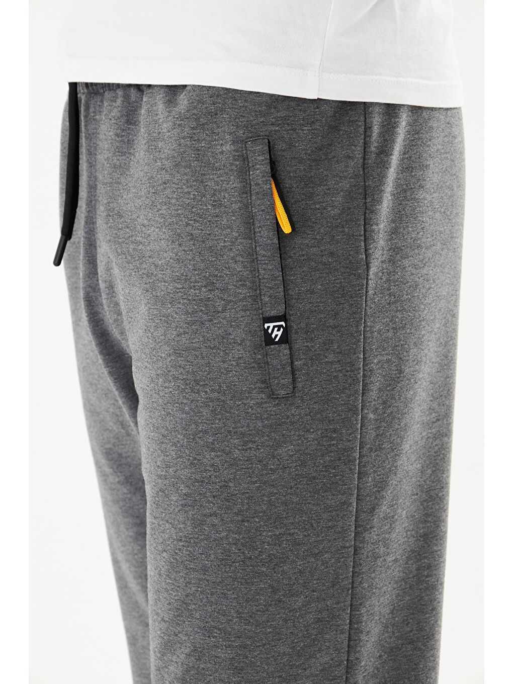 Erkek Pamuklu Fermuarlı Cepli Eşofman Altı Antrasit M. 7814-A-6