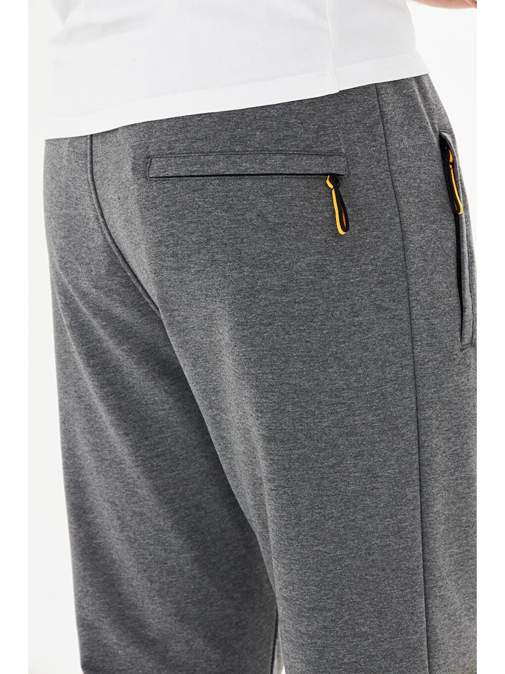 Erkek Pamuklu Fermuarlı Cepli Eşofman Altı Antrasit M. 7814-A-7