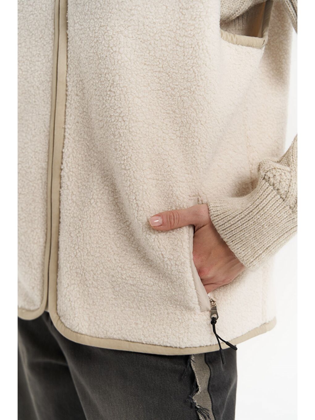 Alberg Bej Salaş Teddy Yelek-6