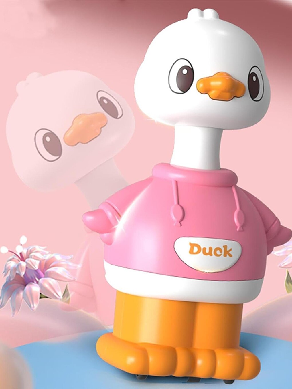 Küçük Displayde Bas Bırak Ördek - Pembe-2