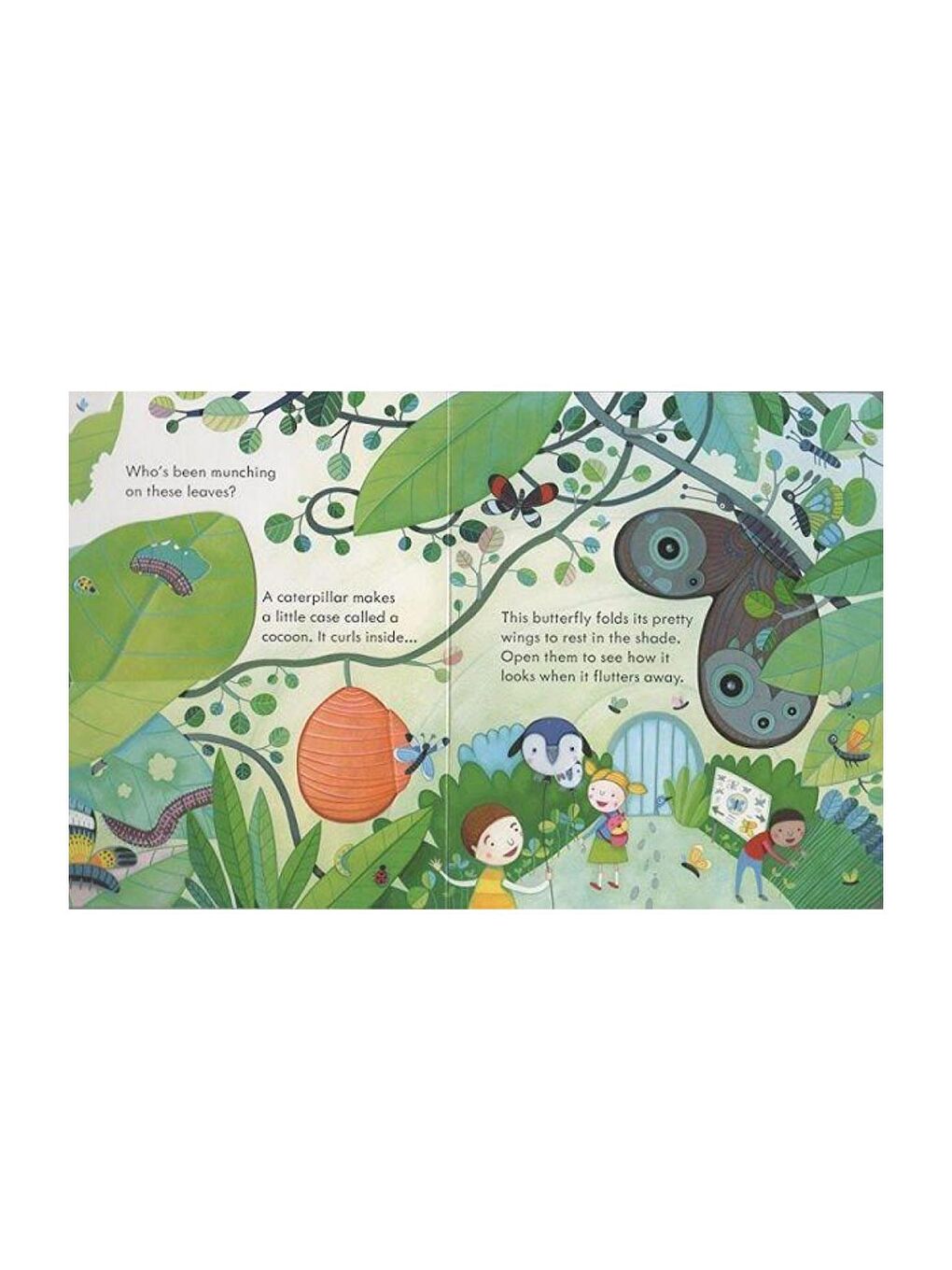 The Usborne Beyaz-Renklibaskı Peep Inside the Garden - 1