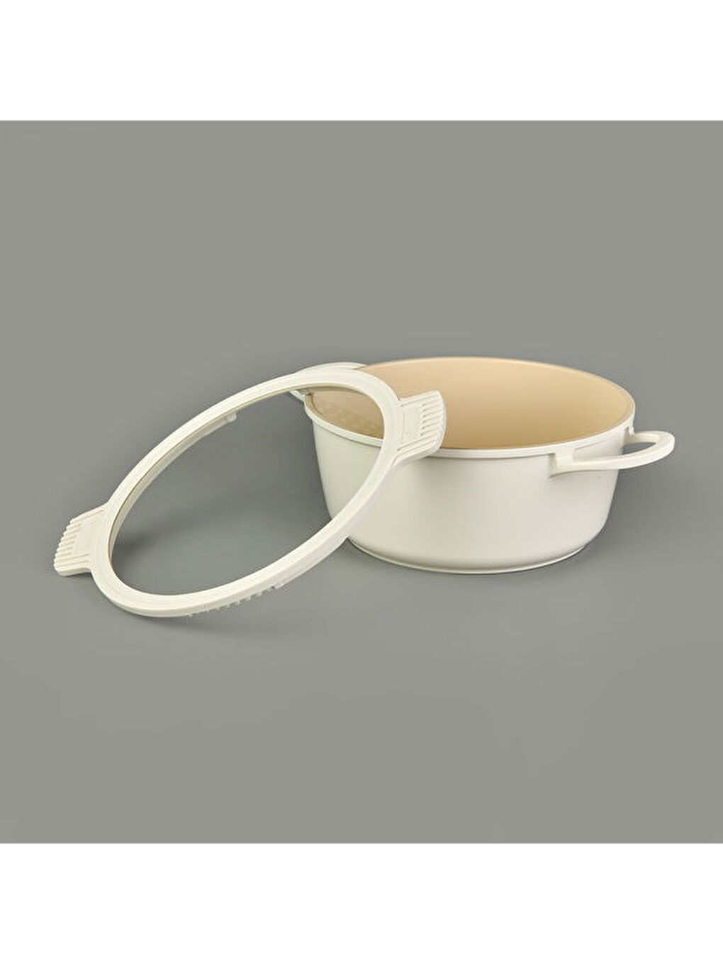 Pienza Alüminyum Tencere Seti - Krem / Bej - 7 Parça-4