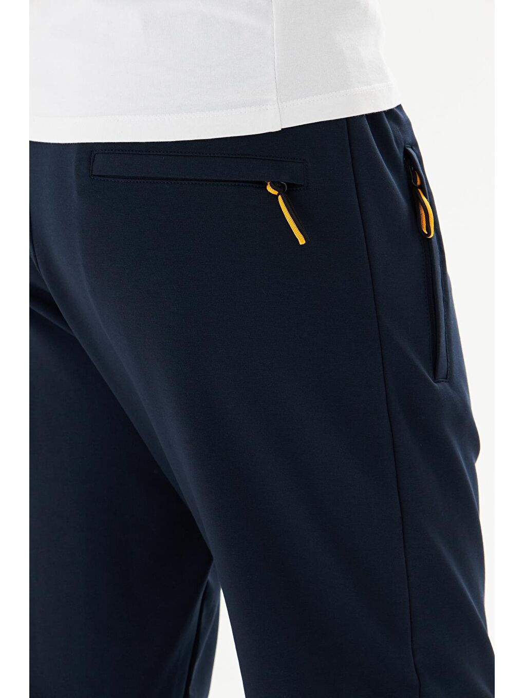 Erkek Pamuklu Fermuarlı Cepli Eşofman Altı Lacivert 7814-L-7