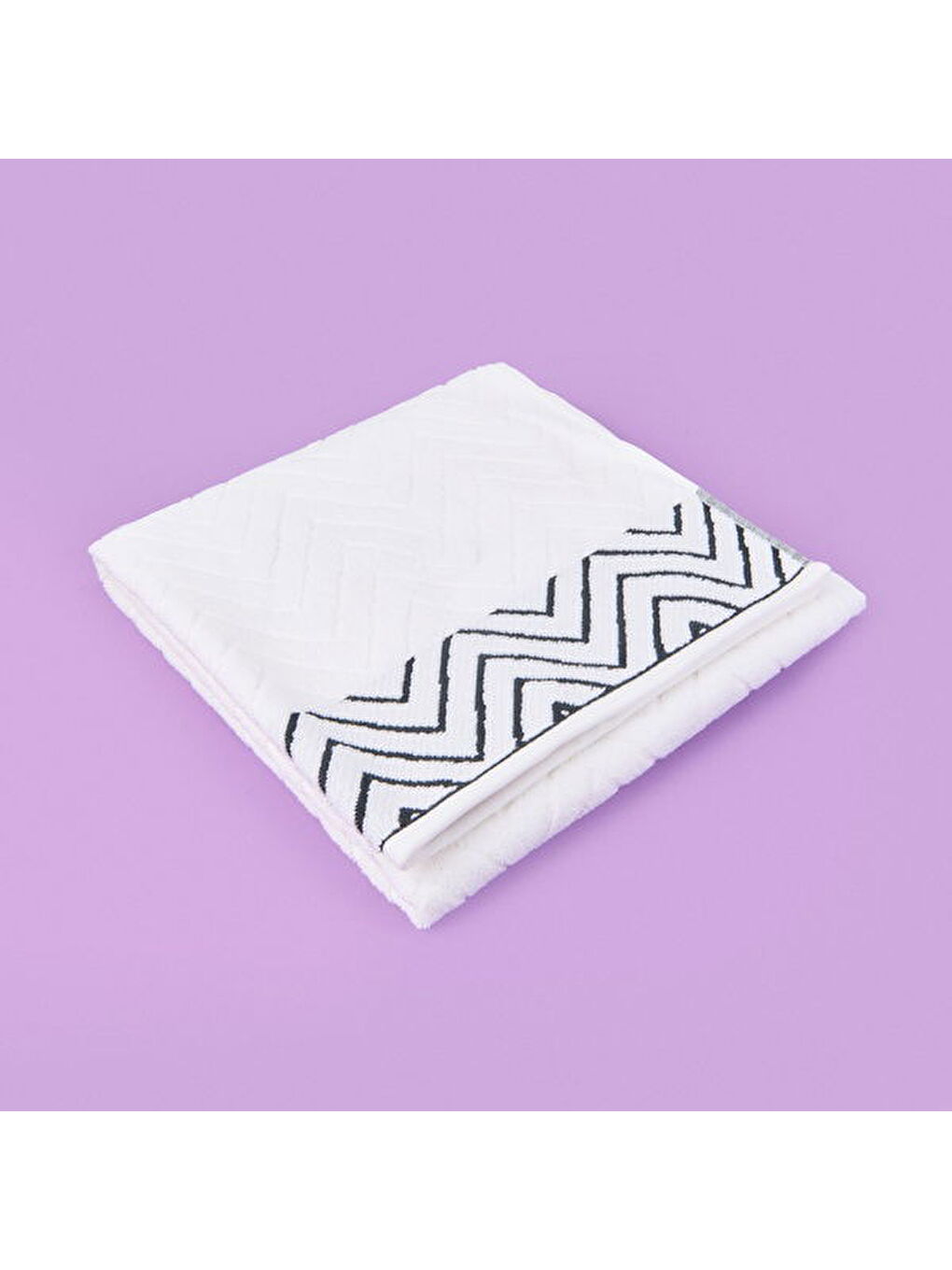 Soft Wave Banyo Havlusu - Beyaz - 70x140 cm-3