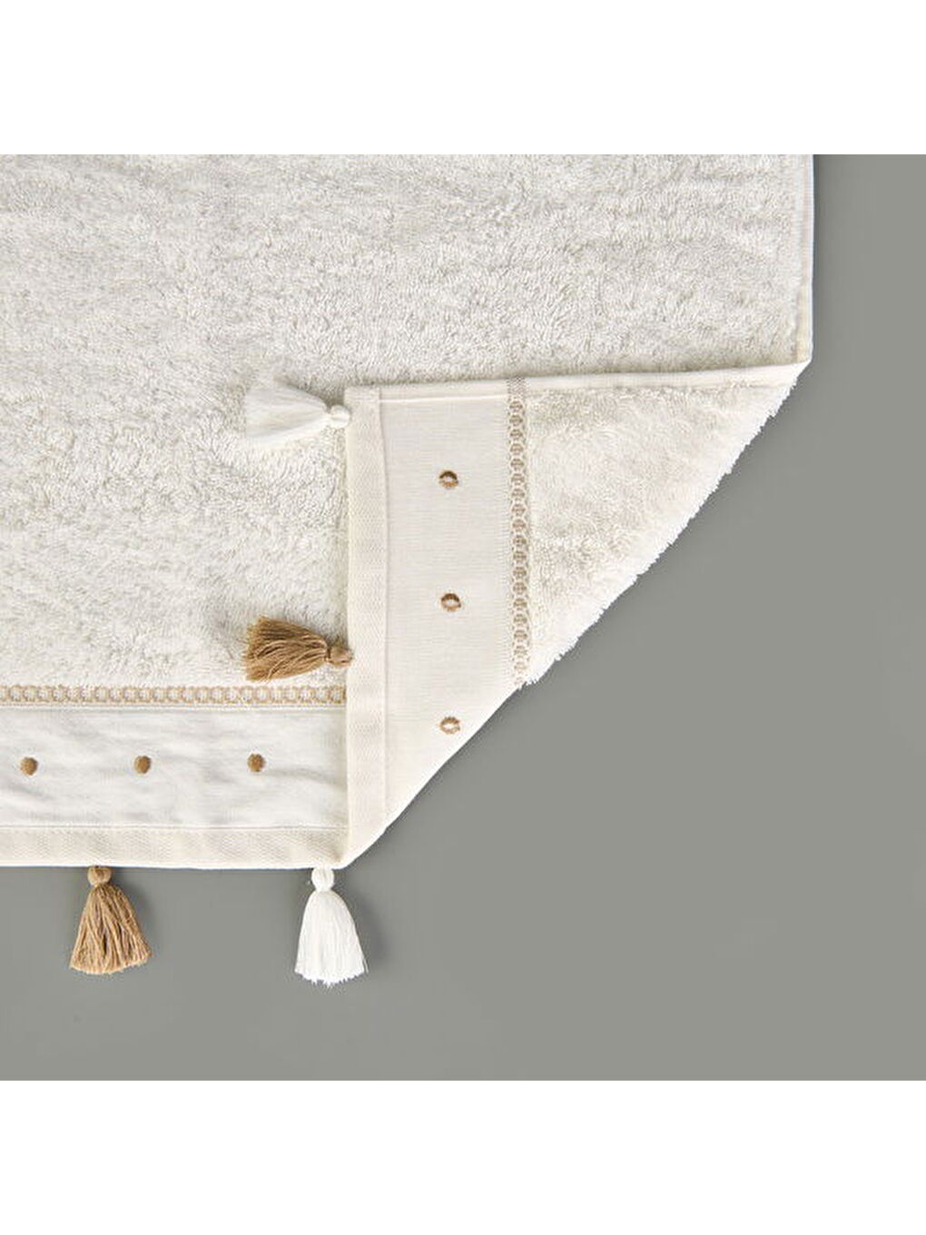 Soft Piene Yüz Havlusu - Ekru / Bej - 50x90 cm-3