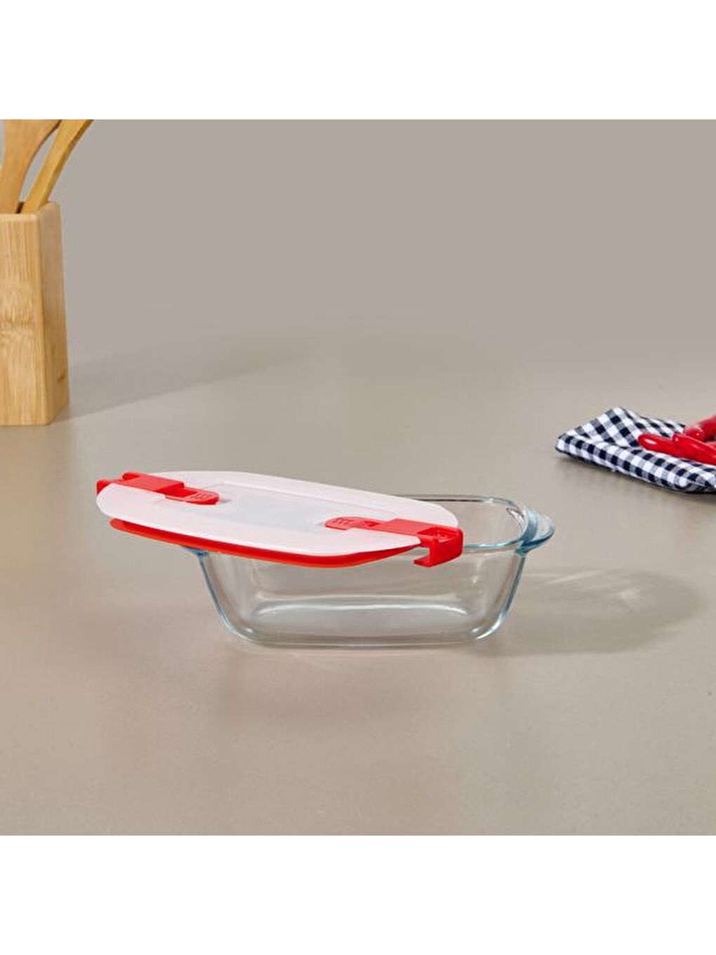 Renksiz Cook & Head Dikdörtgen Kilitli Saklama Kabı - 0,4 lt