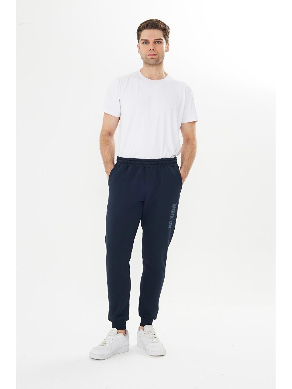 Erkek 3 Iplik Kışlık Eşofman Altı Lacivert 5452-L-1