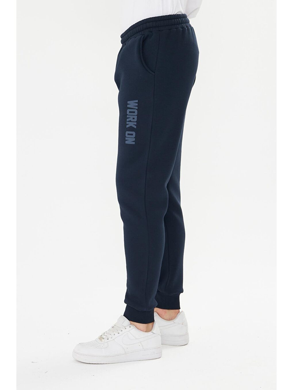 Erkek 3 Iplik Kışlık Eşofman Altı Lacivert 5452-L-2