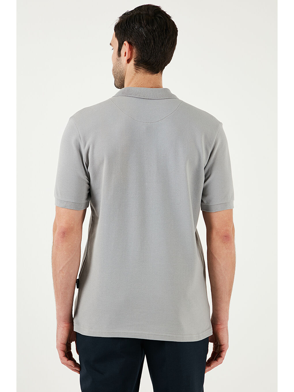 Gri Pamuklu Regular Fit Düğmeli Polo Yaka 3'lü Paket %100 Pamuk Tişört 5902127S3-4