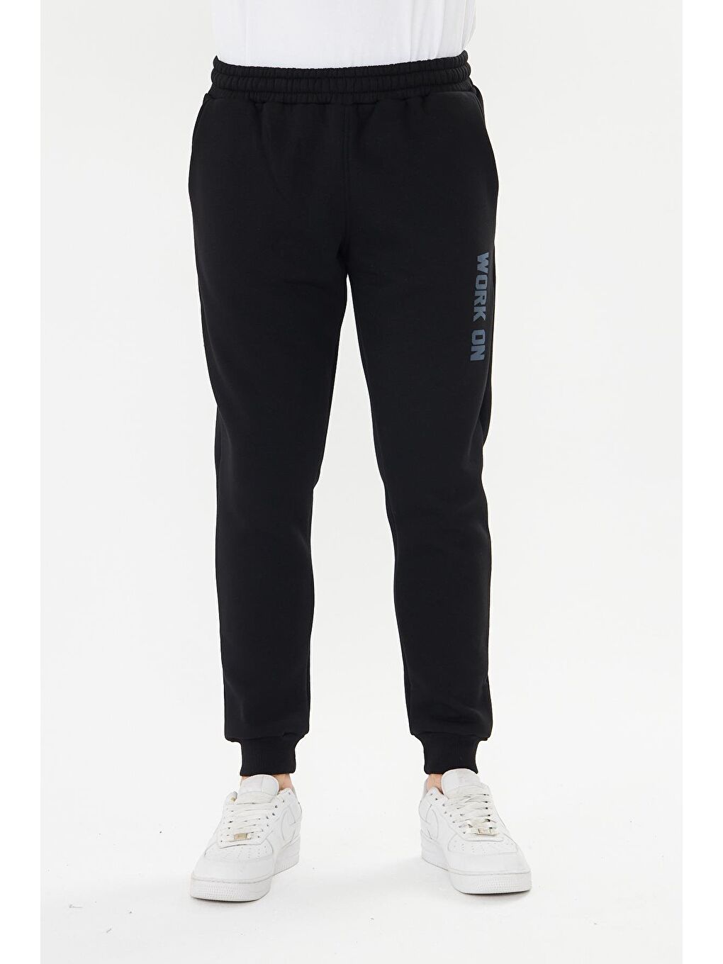 Erkek 3 Iplik Kışlık Eşofman Altı Siyah 5452-S