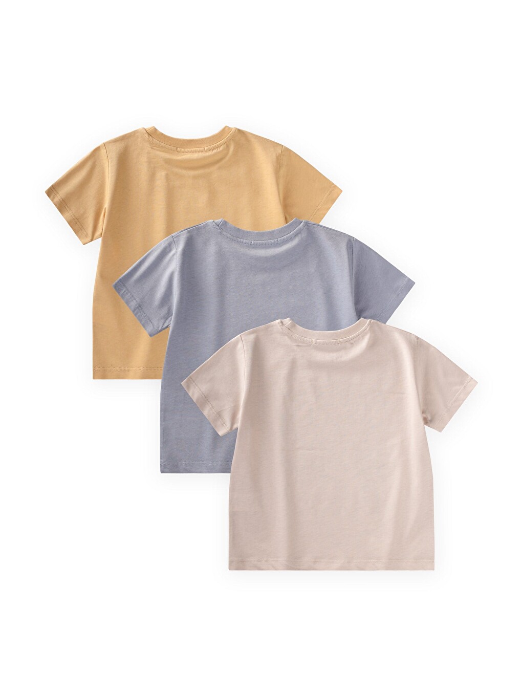 Üçlü Set Erkek T-Shirt 2-10 Yaş Kum Mavi Sundres-1