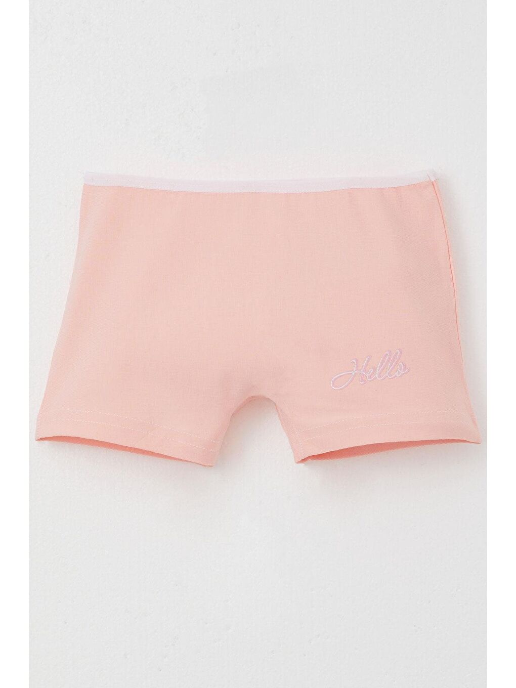 Kız Çocuk Boxer Hello Yazı Baskılı Pembe (5 Yaş)