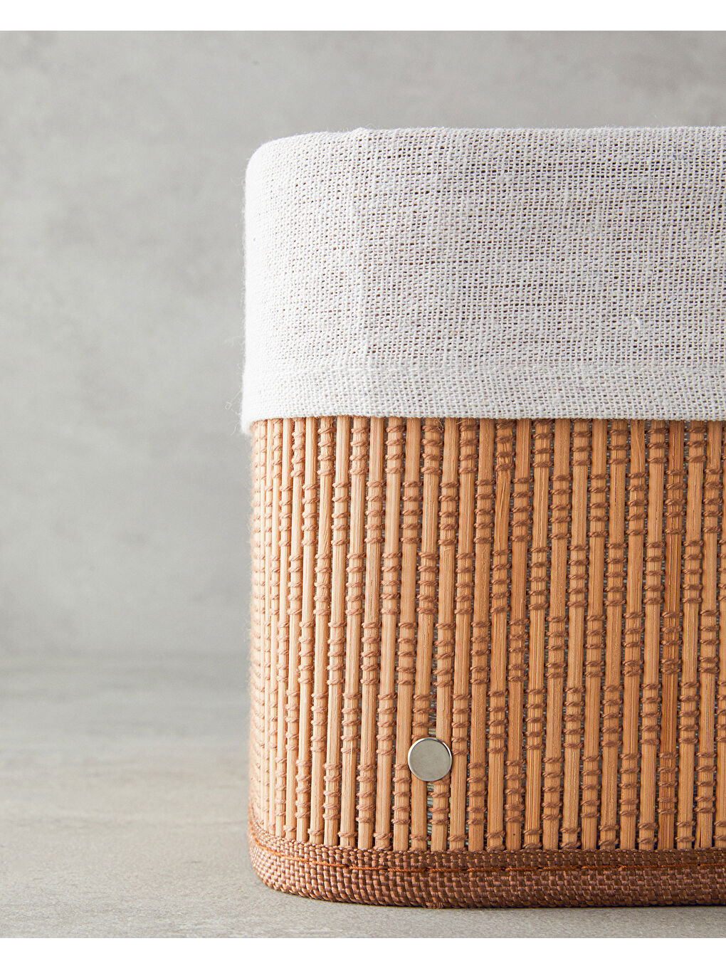 Kahverengi Gina Bambu Sepet Açık Kahve-2
