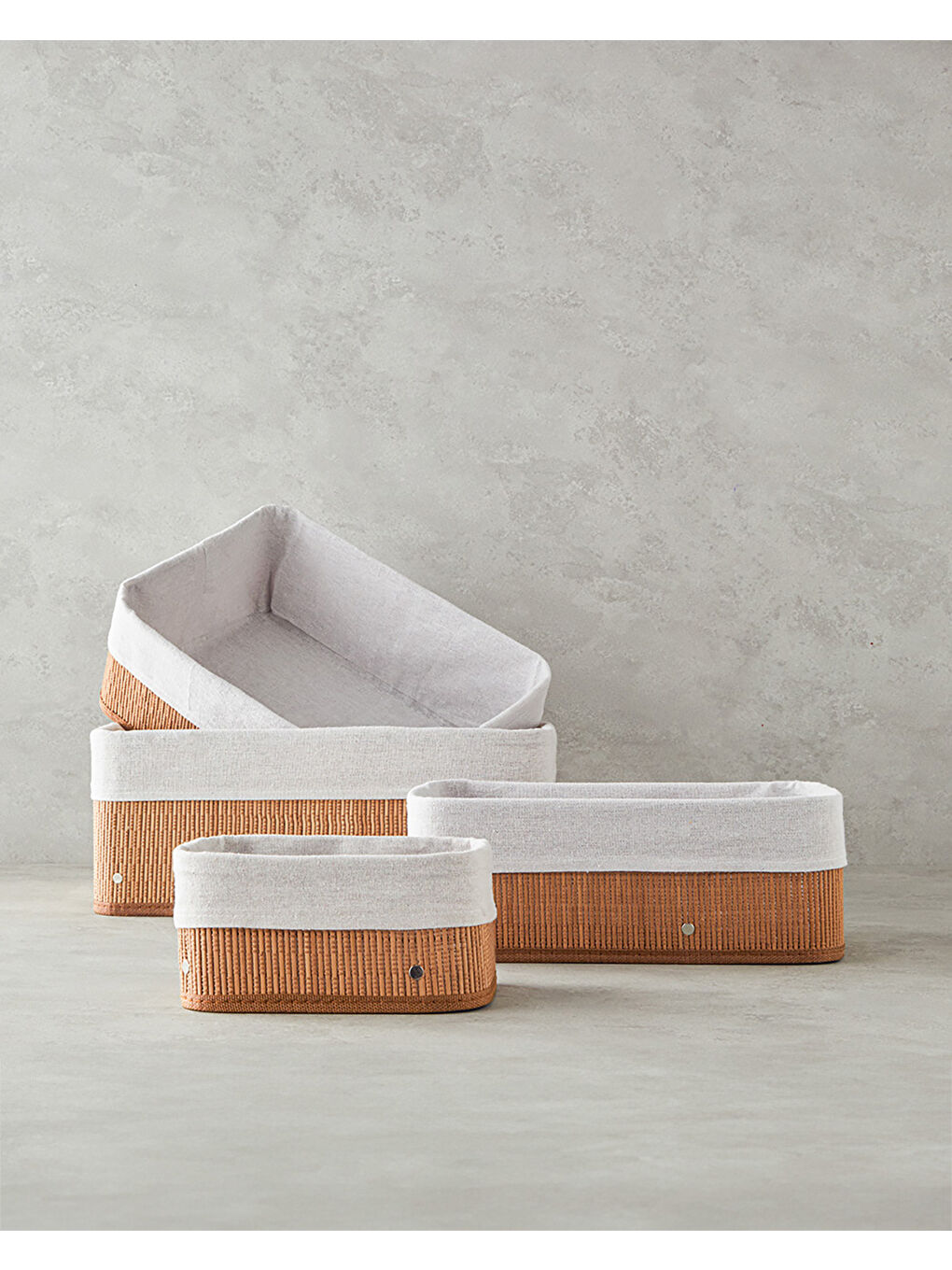 Kahverengi Gina Bambu Sepet Açık Kahve-3