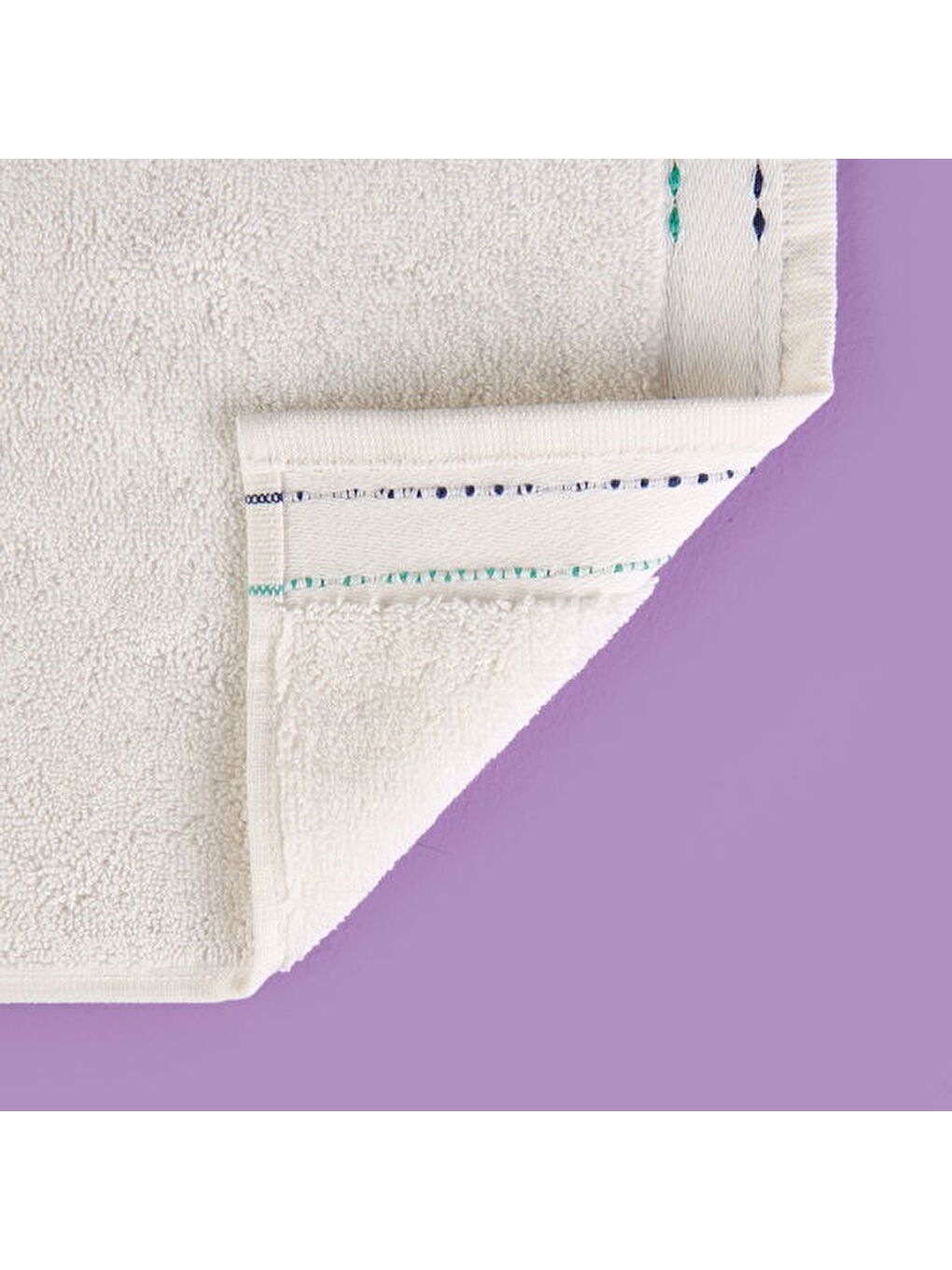 Soft Tiny El Havlusu - Ekru / Renkli - 30x50 cm-1