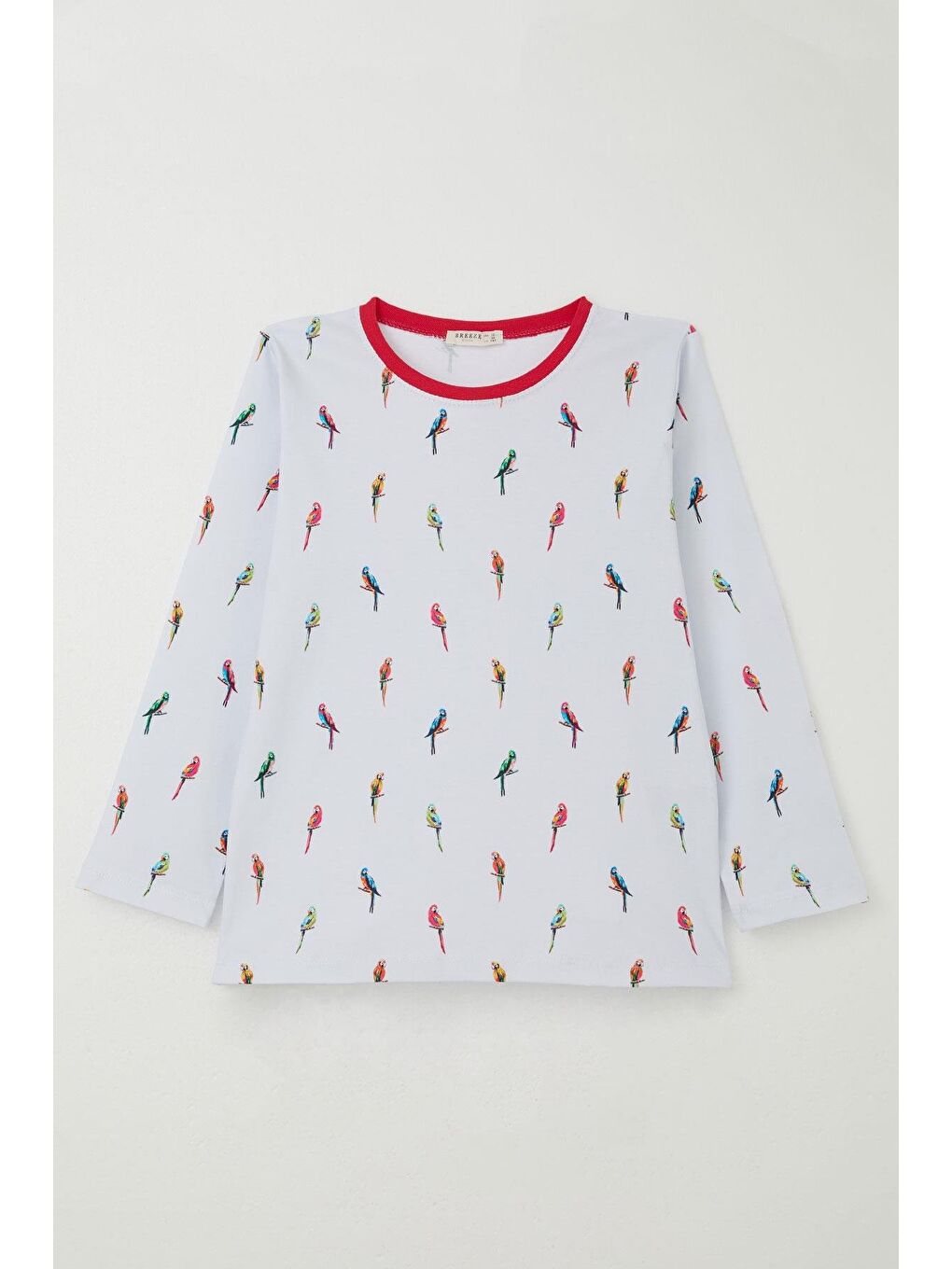 Kız Çocuk Pijama Takımı Papağan Neşesi Beyaz (10 Yaş)-1