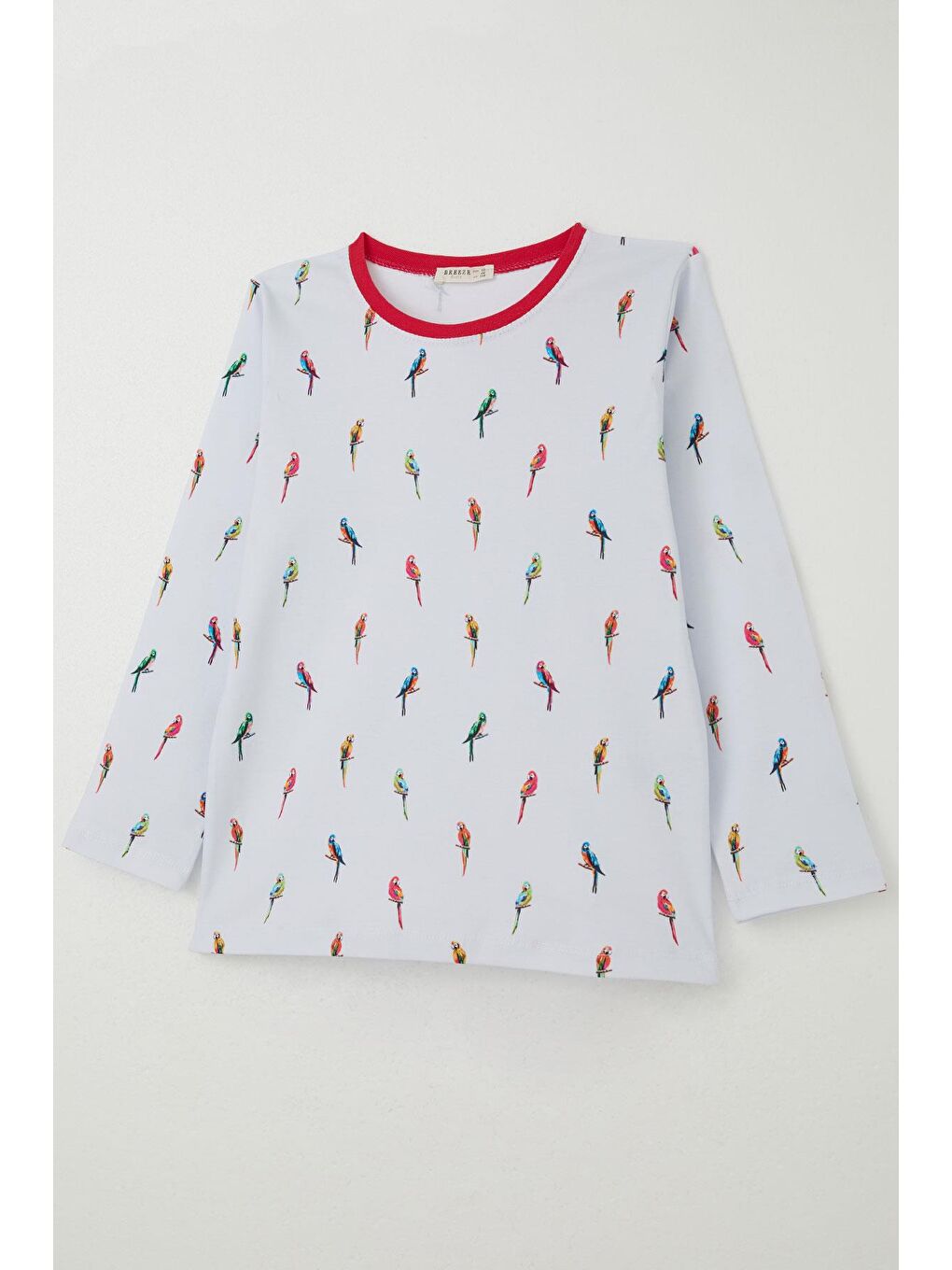 Kız Çocuk Pijama Takımı Papağan Neşesi Beyaz (10 Yaş)-5