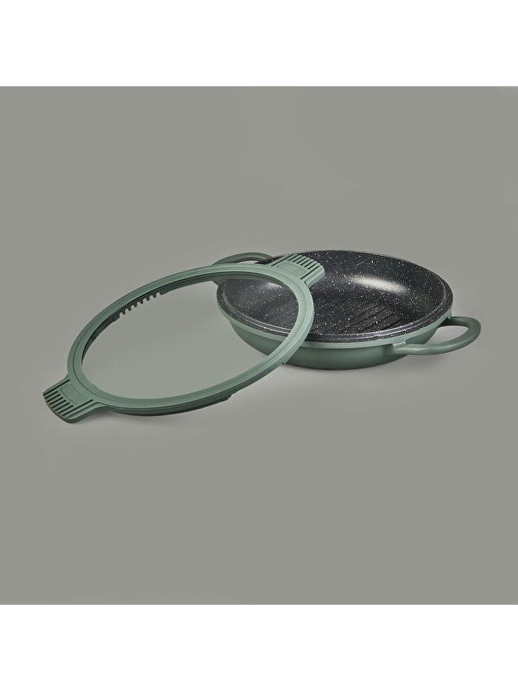 Pienza Alüminyum Tencere Seti - Yeşil / Siyah - 7 Parça-3