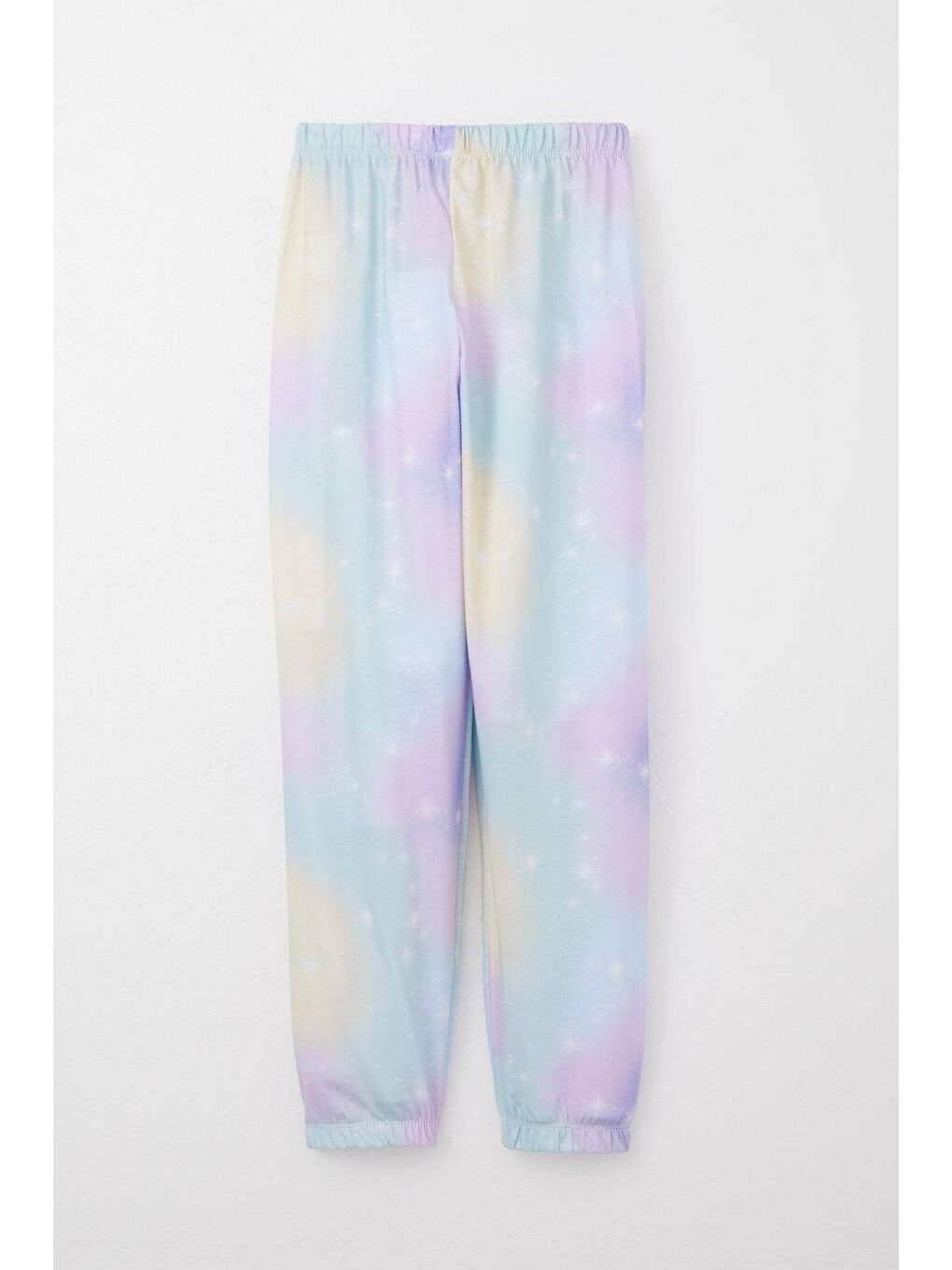 Kız Çocuk Pijama Takımı Gökyüzü Temalı Yıldız Desenli Lila (4 Yaş)-4