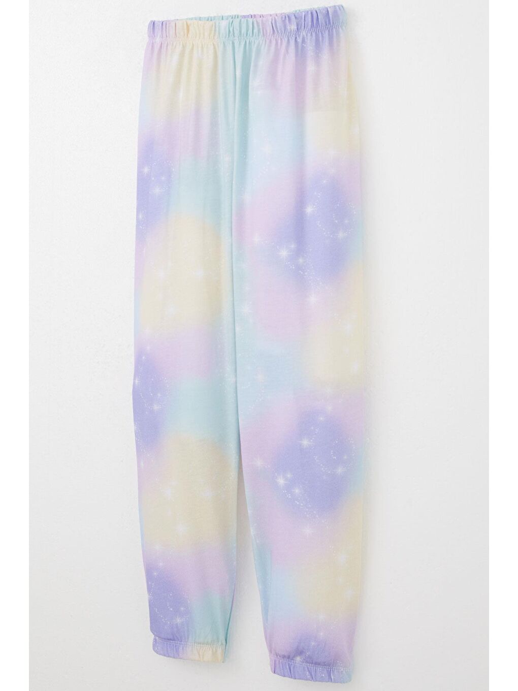 Kız Çocuk Pijama Takımı Gökyüzü Temalı Yıldız Desenli Lila (4 Yaş)-6