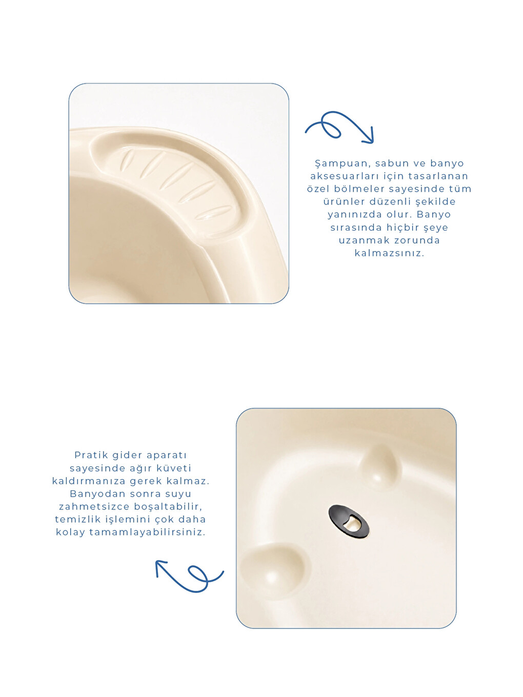 Neşeli Ördek Banyo Seti 5 Parça Kum Beji-3