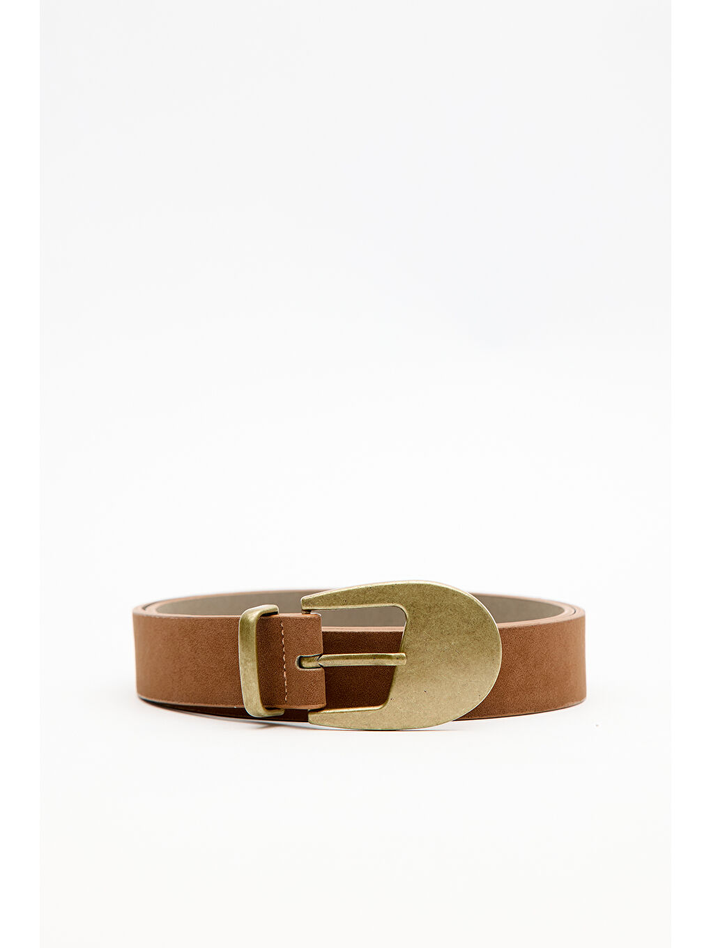 Kahverengi Antik Tokalı İnce Kemer Camel-2