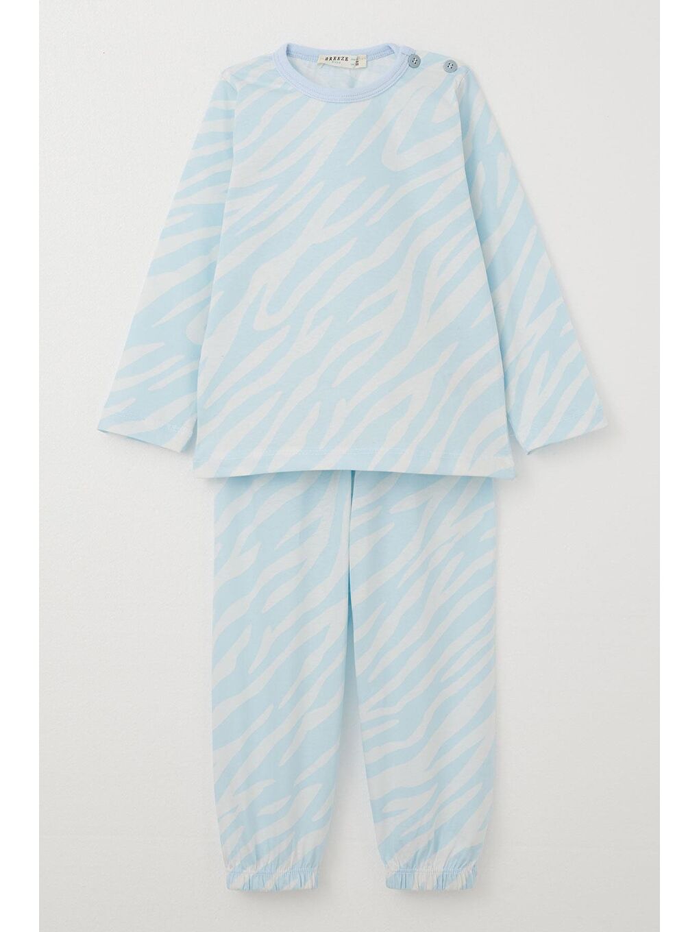 Erkek Çocuk Pijama Takımı Desenli Açık Mavi (1-3 Yaş)