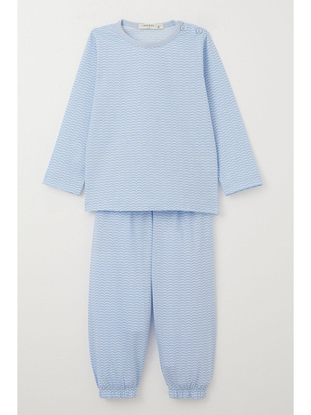 Erkek Çocuk Pijama Takımı Desenli Açık Mavi (1-2 Yaş)