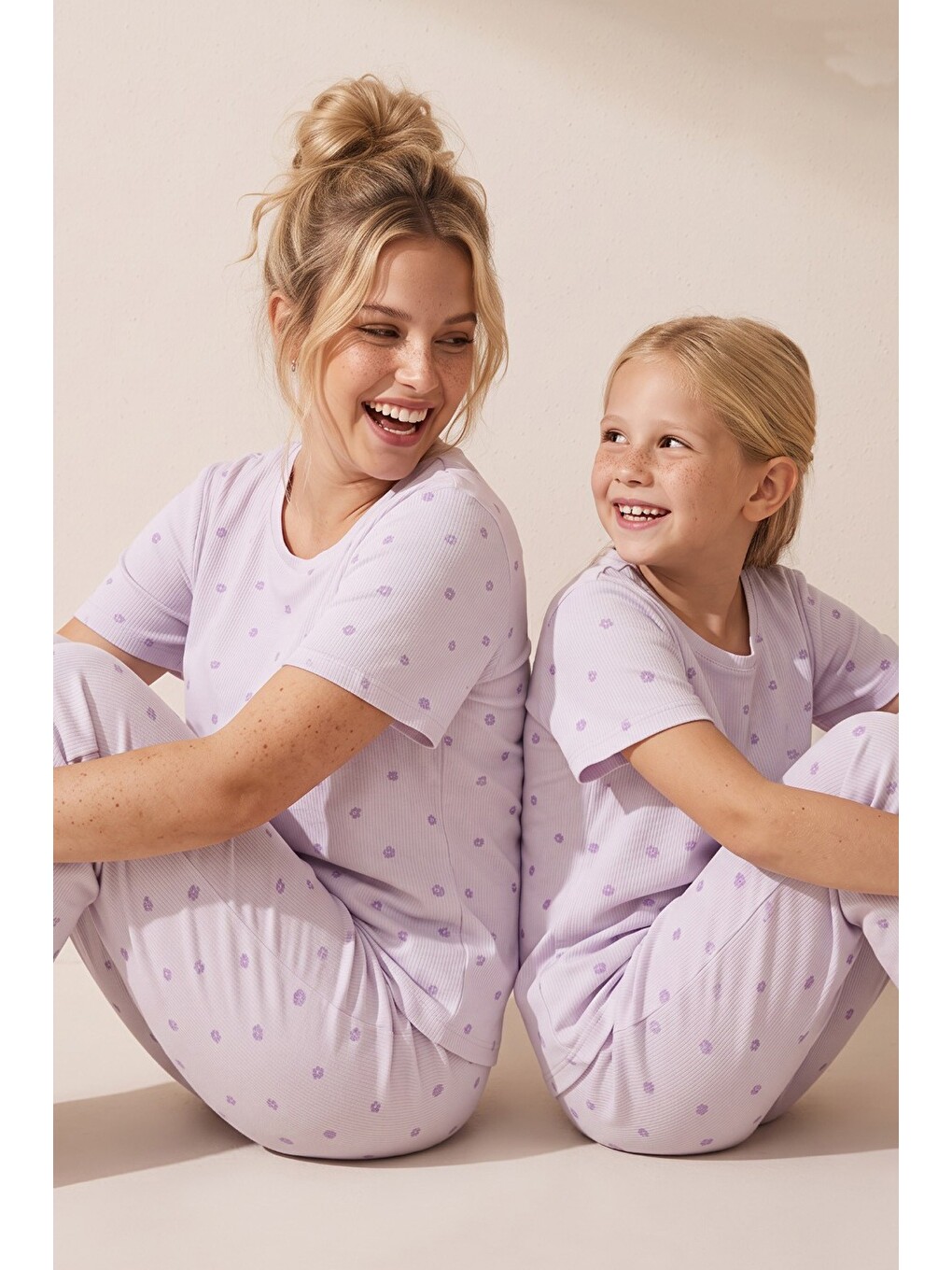 Karışık Pamuklu Fitilli Kaşkorse Örme Pijama Takım 26120402