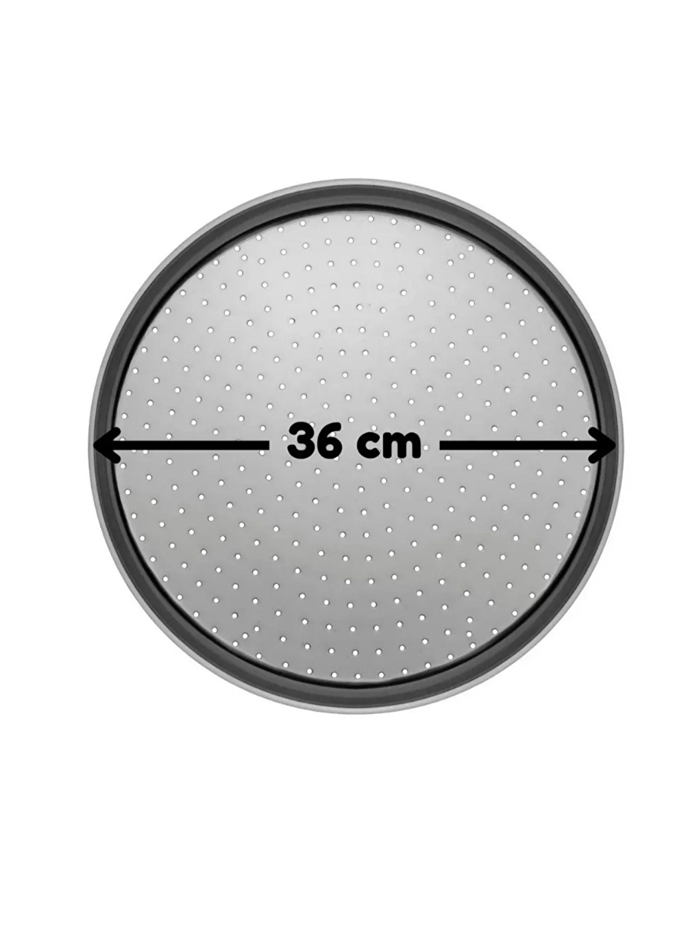 Gri Mor Hamur Açma Matı 45 x 65 cm 36 cm Pizza Tepsisi ve Ahşap Uzun Saplı Hamur ve Pizza Kesici-1