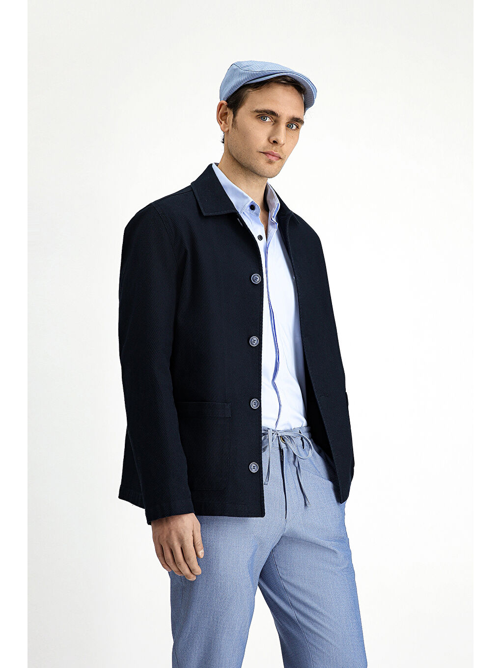 Lacivert Regular Fit Pamuklu Spor Ceket