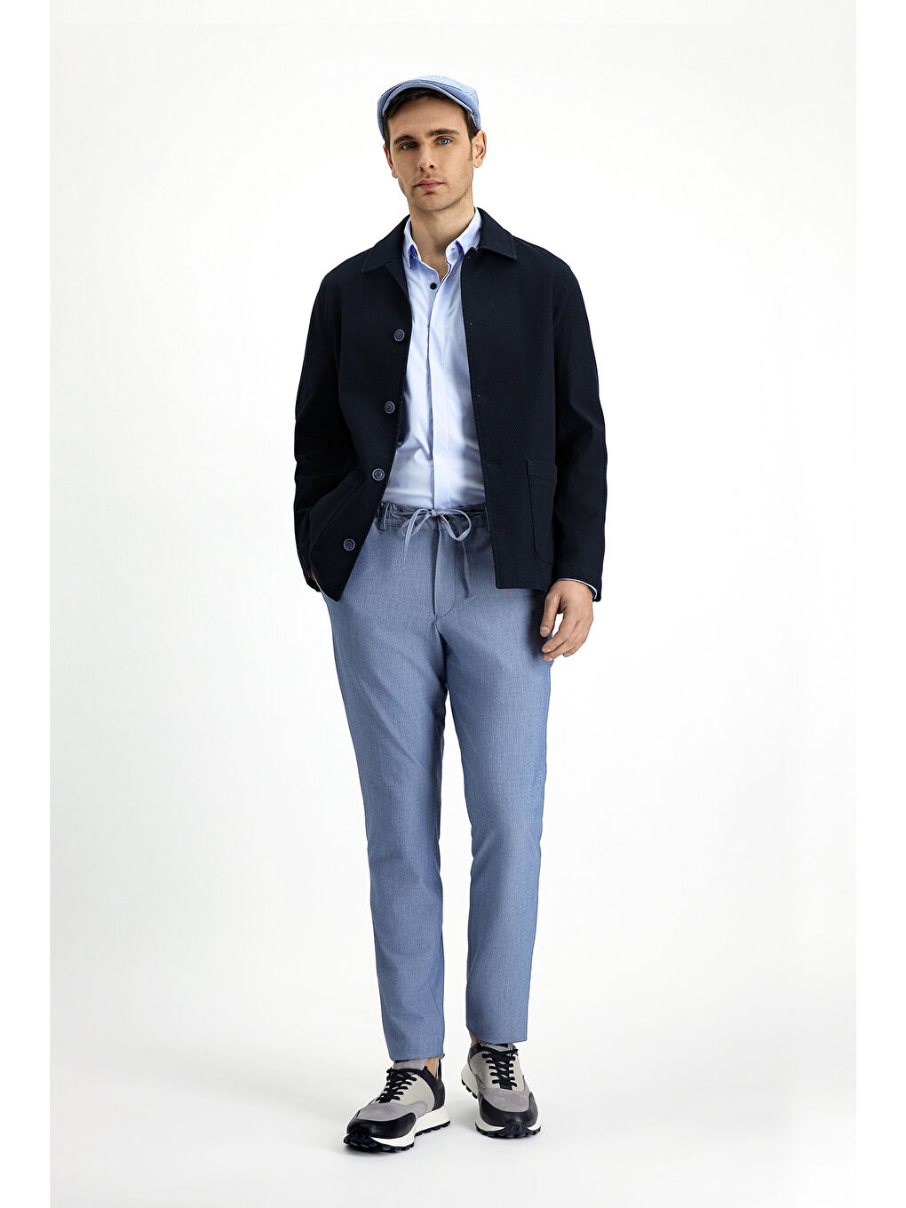 Lacivert Regular Fit Pamuklu Spor Ceket-2