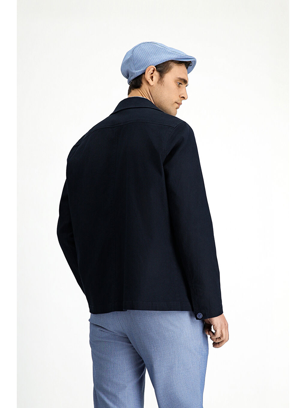 Lacivert Regular Fit Pamuklu Spor Ceket-4