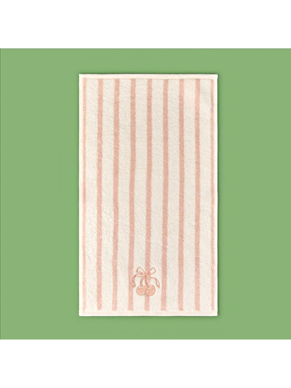 Soft Bemba El Havlusu - Ekru / Pembe - 30x50 cm-1